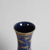 A Chinese Blue-ground Gilt-decorated 'Butterfly' Bottle Vase with bronze base (Da Qing Guangxu Nian Zhi Mark) - 2