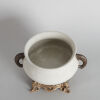 A Chinese Crackle-glazed Censer with two handles and bronze base (Da Qing Qianlong Nian Zhi Mark) - 2