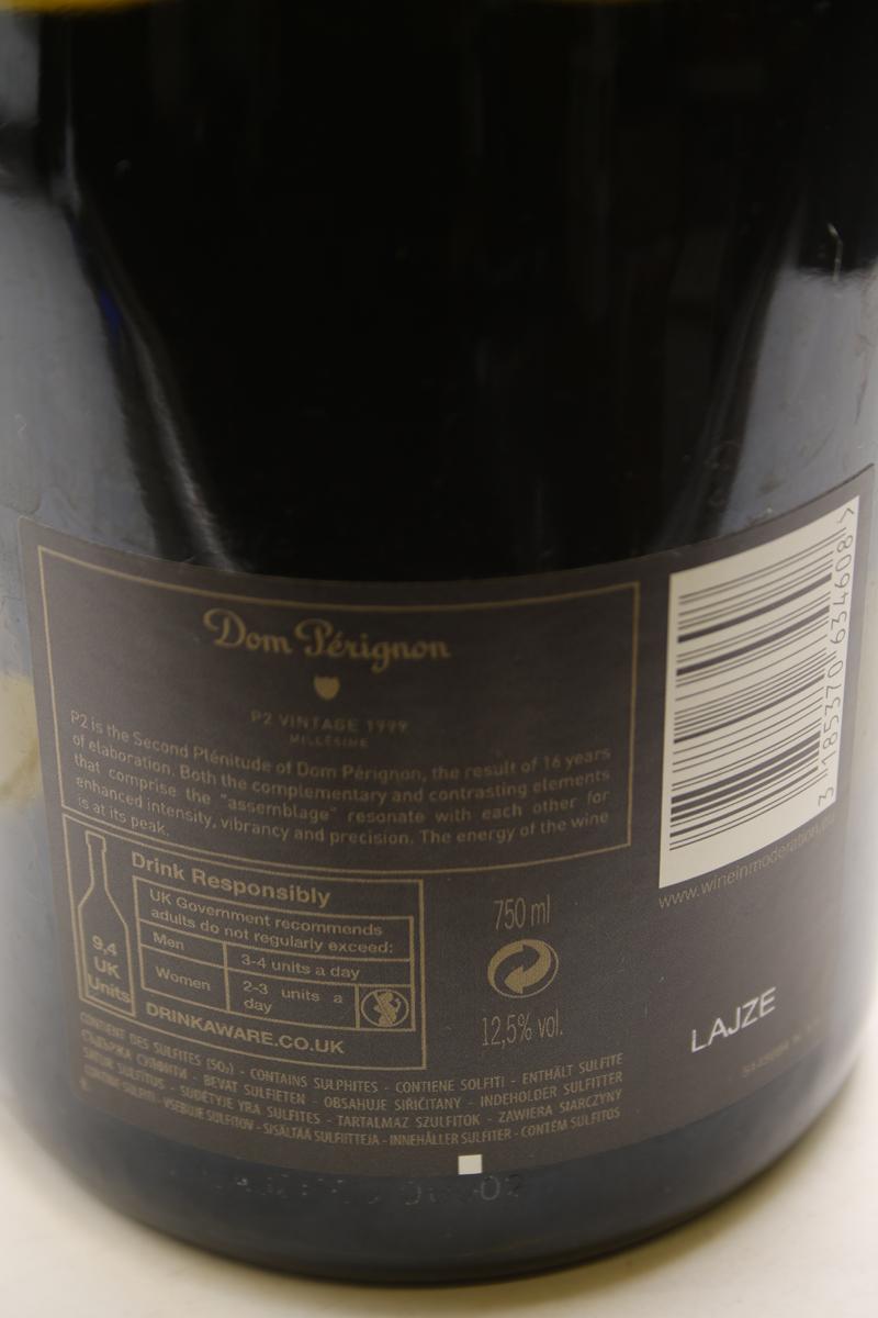 1 1999 Dom Perignon P2 Plenitude Brut Champagne Price Estimate 2000 3000 