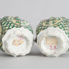 A Pair of Chinese Famille Verte Lidded Jars with stands - 3