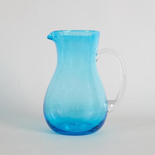 A Large Hand-Blown Electric Blue Jug