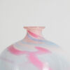 A Pink and Grey Studio Glass Bottle Vase - 3