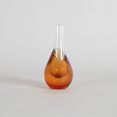 A Small Honey Brown Stem Vase