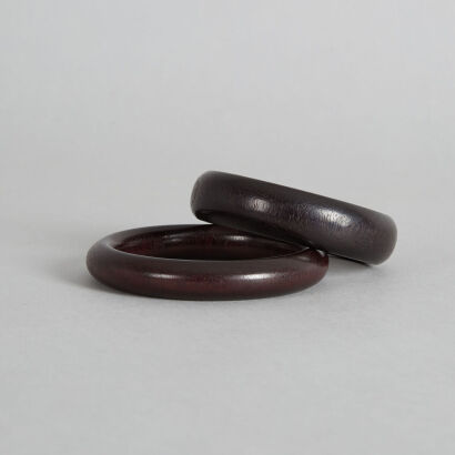 Two Chinese Rosewood Bangles