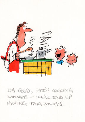 DAVID FLETCHER Oh good, Dad's cooking...