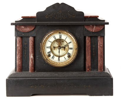 An Ansonia Marble Mantel Clock