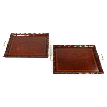 Two Trays in Mahogany