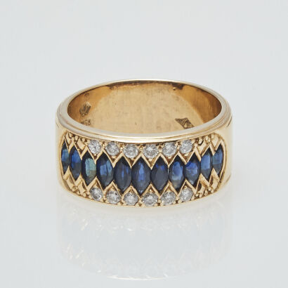 18ct Sapphire and Diamond Ring
