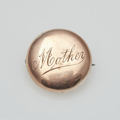 A Victorian 9ct Mourning Brooch