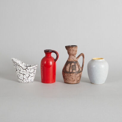 A Collection of Four Miniature West German Vases