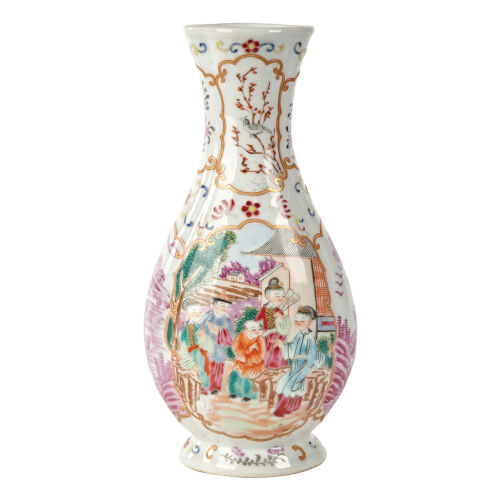 A Chinese Canton Famille Rose Porcelain Vase