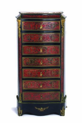 A Secretaire Abattant with Marble Top