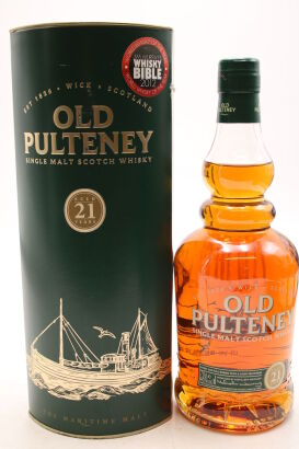 (1) Old Pulteney 21 Year Old Single Malt Scotch Whisky, 46% ABV