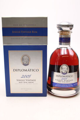 (1) Diplomatico Single Vintage 2005 Dark Rum, Venezuela 43% ABV