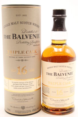 (1) Balvenie 16 Year Old Triple Cask Single Malt Scotch Whisky, 40% ABV, 1000ml