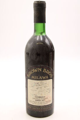 (1) 1977 Brown Brothers Koombahla Shiraz, King Valley (HS)