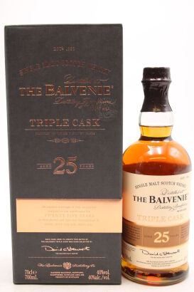 (1) The Balvenie Triple Cask 25 Year Old Single Malt Scotch Whisky, 40% ABV