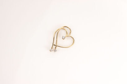 14ct Gold and Diamond Heart Pendant