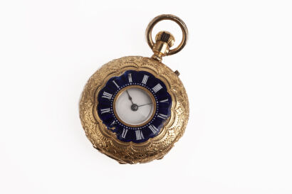 A 18ct and Enamel Pocket Watch