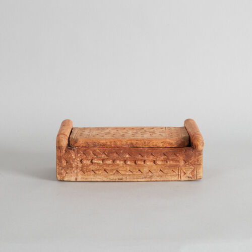 A Small Carved Wooden Lidded Box, Polynesia