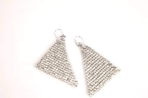 A Pair of Swarovski Crystal Mesh Earrings