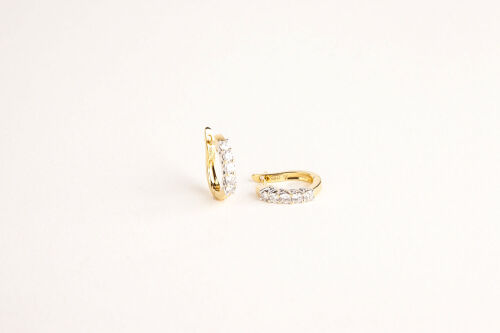 A Pair of 18ct Diamond Huggie Earrings
