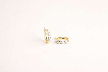 A Pair of 18ct Diamond Huggie Earrings