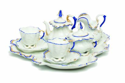 A 19th Century German Porcelain Coffee Set by Carl Tielsch C.1870