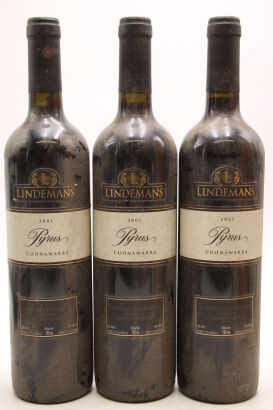 (3) 2001 Lindeman's Pyrus Cabernet Sauvignon - Merlot - Malbec, Coonawarra