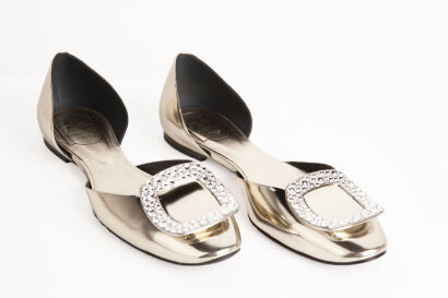 A Pair of Roger Vivier Chips Ballerina Flats