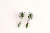 A Pair of Jadeite and Diamond Earrings