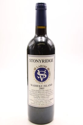 (1) 2003 Stonyridge Vineyard Larose, Waiheke Island