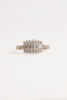 9ct Yellow and White Gold and Baguette Diamond Cluster Ring