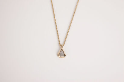 14ct Gold and Diamond Drop Pendant