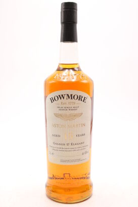 (1) Bowmore Aston Martin Edition 15 Year Old Golden and Elegant Single Malt Scotch Whisky, 43% ABV, 1000ml