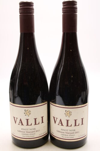 (2) 2011 Valli Gibbston Vineyards Pinot Noir, Gibbston