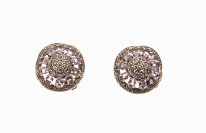 A Pair of Silver and Marcasite Earrings