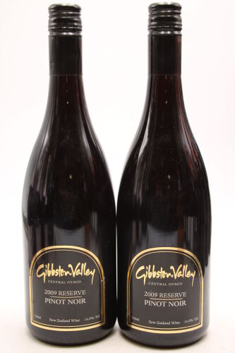 (2) 2009 Gibbston Valley Reserve Pinot Noir, Central Otago