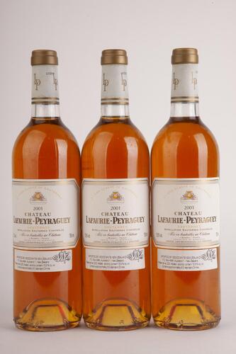 (3) 2001 Chateau Lafaurie Peyraguey, Sauternes