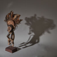 A Ofika Mbole Hanging Man Figure, Democratic Republic of Congo
