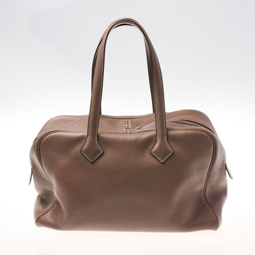 Hermes Taupe Victoria Bag