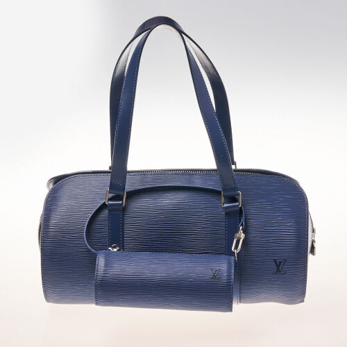 Louis Vuitton Blue Epi Soufflot Bag with Mini