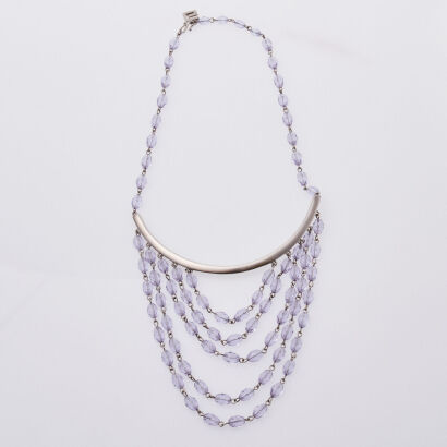 Givenchy Purple Beaded Necklace
