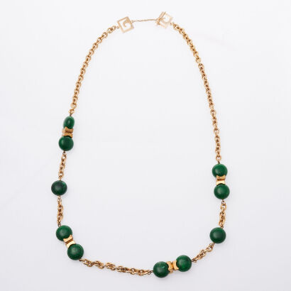 Pierre Cardin Green Stone Necklace