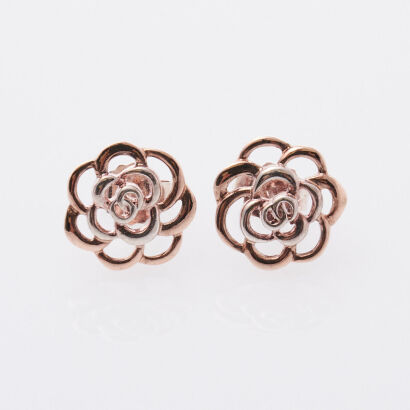 Sterling Silver Rose Earrings