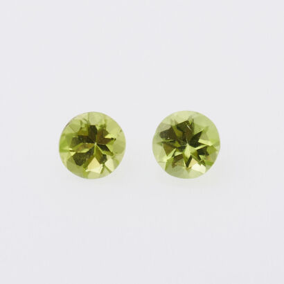 Pair of Loose Cushion Cut Peridot