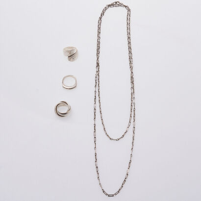 Sterling Silver Rings and Necklace Chain