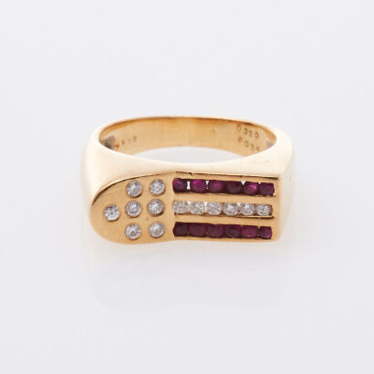 18ct Ruby and Diamond Ring