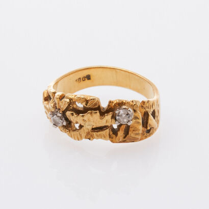 18ct Retro Diamond Ring