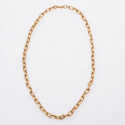 Monet Gold Tone Chain Necklace
